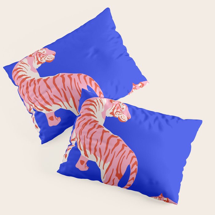 Wildcats on Indigo Blue Pillow Sham Gallery Image 3