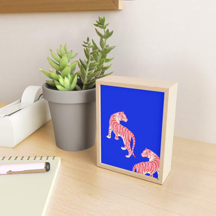 Wildcats on Indigo Blue Mini Art Print Gallery Image 2