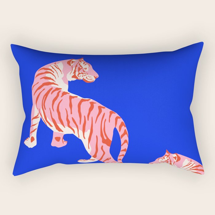Wildcats on Indigo Blue Rectangular Pillow Gallery Image 2