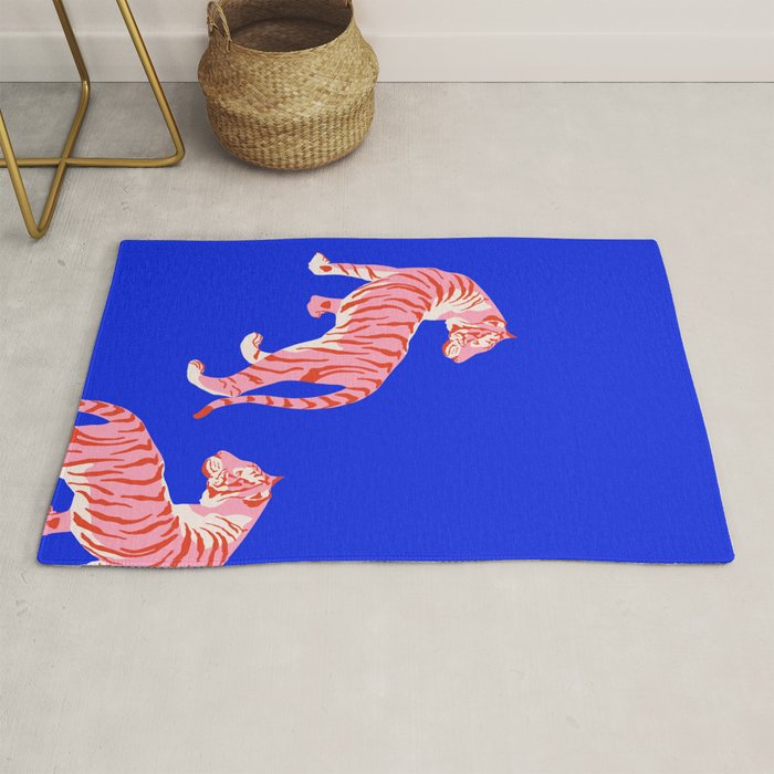 Wildcats on Indigo Blue Rug Gallery Image 1