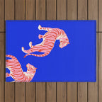 Wildcats on Indigo Blue Outdoor Rug Gallery Image 1