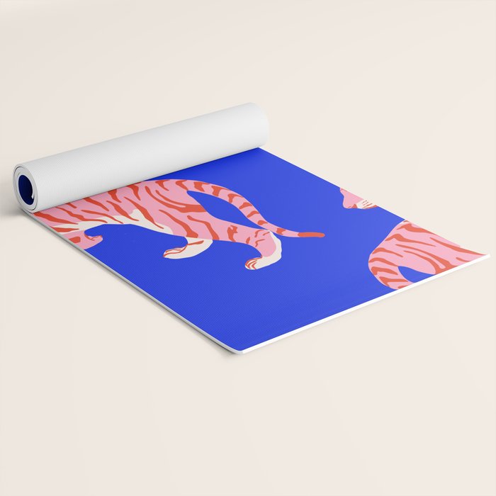 Wildcats on Indigo Blue Yoga Mat Gallery Image 2