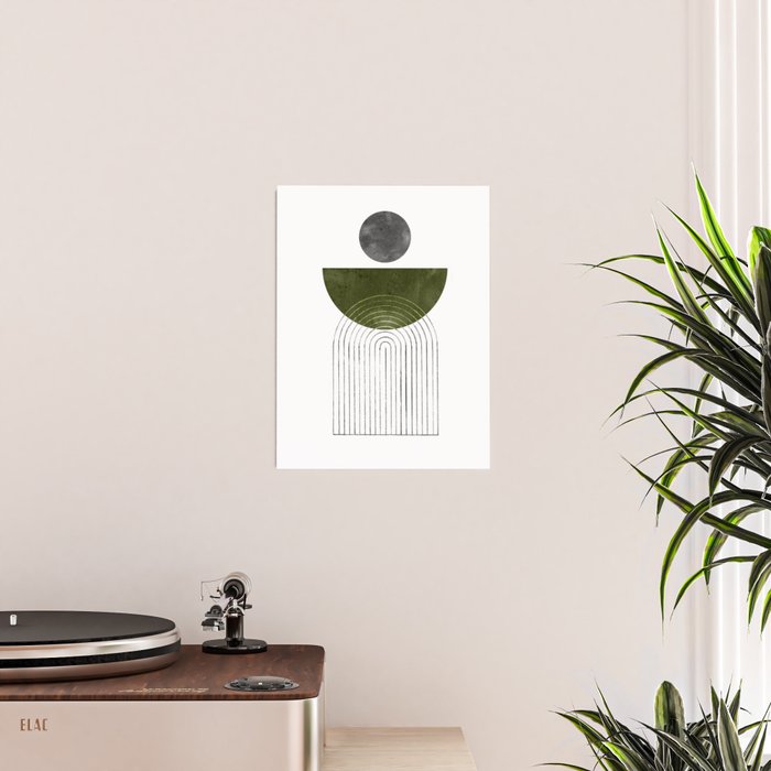 Green mid century modern Poster Gallery Image 2