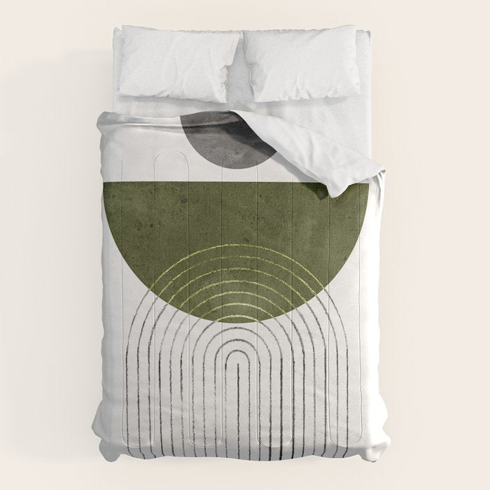 Green mid century modern Comforter Gallery Image 6
