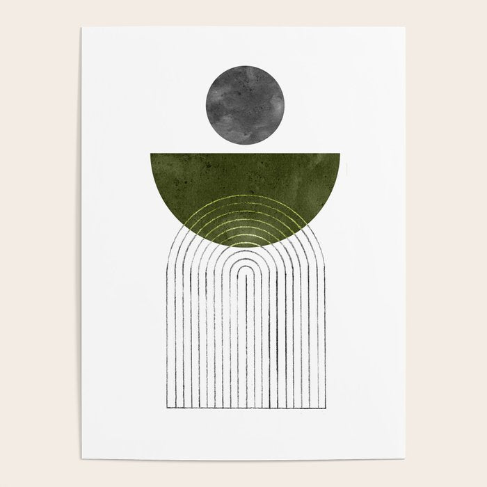 Green mid century modern Poster Gallery Image 1