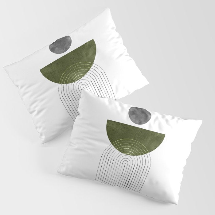 Green mid century modern Pillow Sham Gallery Image 3