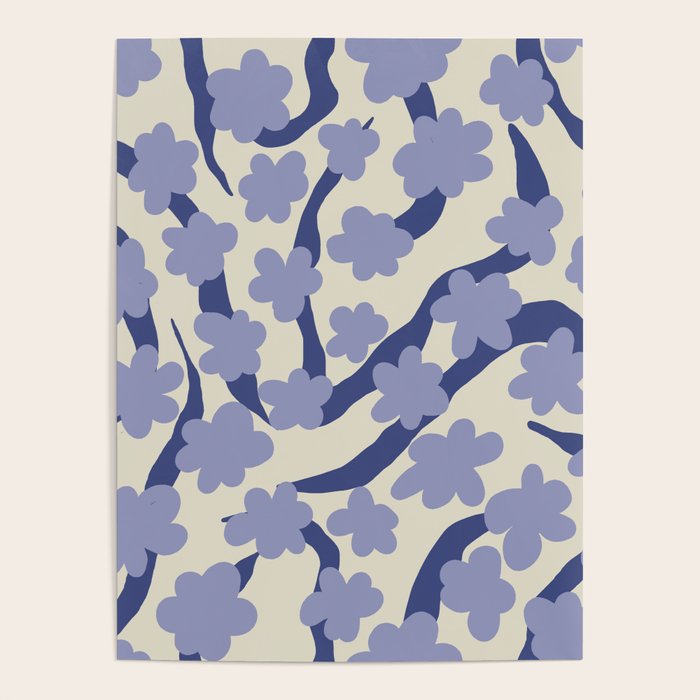 Summer blue Floral Poster Gallery Image 4