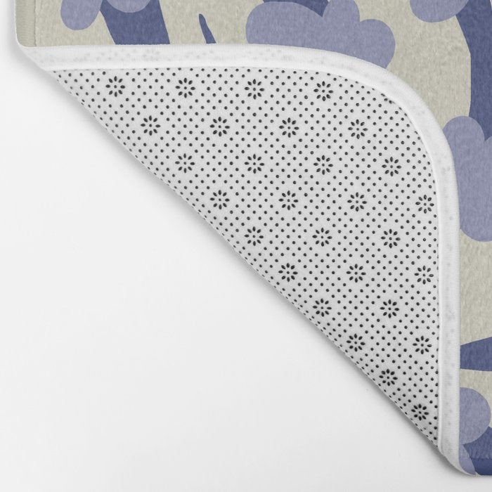 Summer blue Floral Bath Mat Gallery Image 2