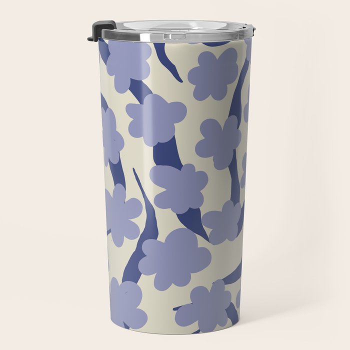 Summer blue Floral Travel Mug Gallery Image 3
