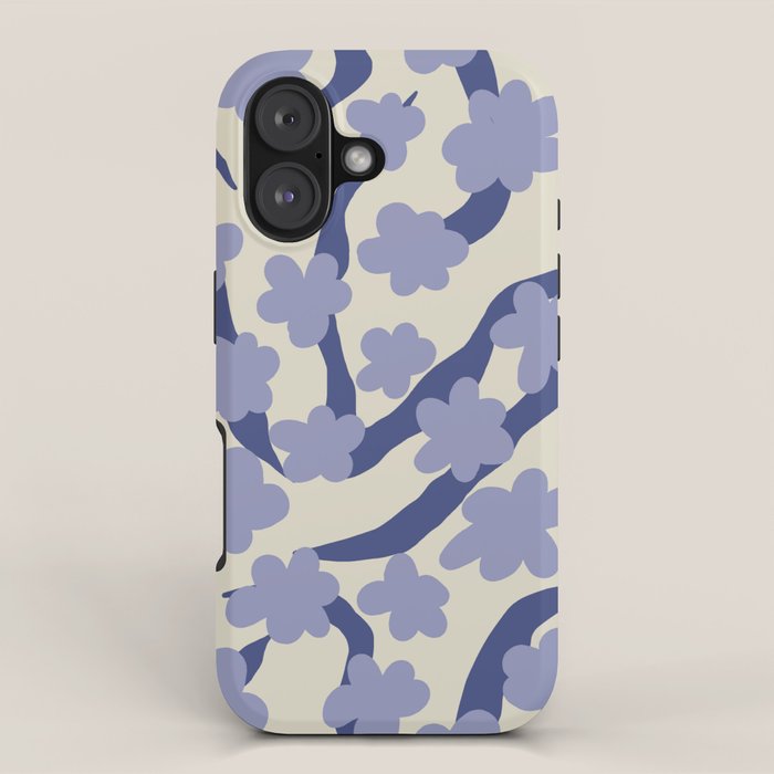 Summer blue Floral iPhone Case Gallery Image 1
