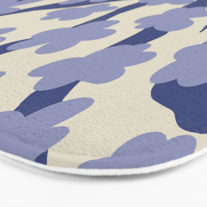 Summer blue Floral Bath Mat Gallery Image 3