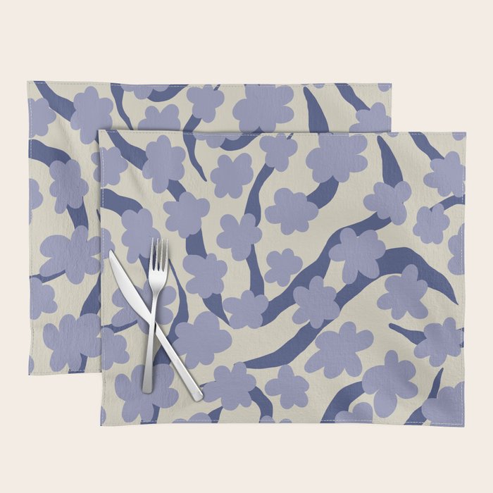 Summer blue Floral Placemat Gallery Image 1