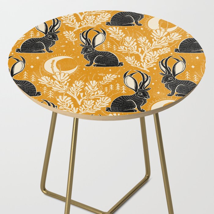 Jackalope - marigold and black  Side Table Gallery Image 2