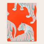 Exotic Pink Tigers on Bold Orange Animal Pattern Notebook Gallery Image 4