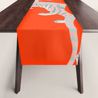 Exotic Pink Tigers on Bold Orange Animal Pattern Table Runner Gallery Image 1