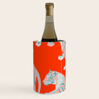 Exotic Pink Tigers on Bold Orange Animal Pattern Wine Chiller Gallery Image 3