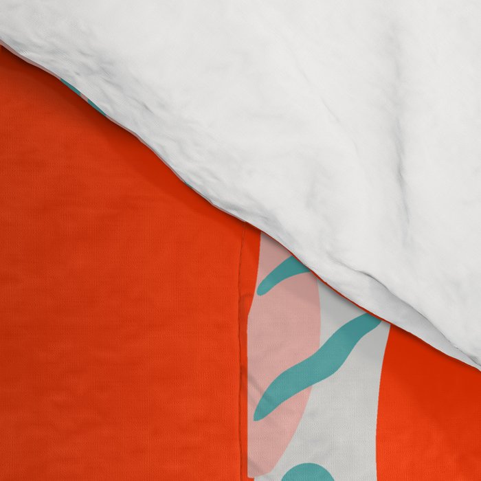 Exotic Pink Tigers on Bold Orange Animal Pattern Comforter Gallery Image 4