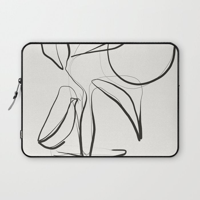 Abstract line art Plant Laptop Sleeve Gallery Image 1
