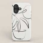 Abstract line art Plant iPhone Case Gallery Image 1