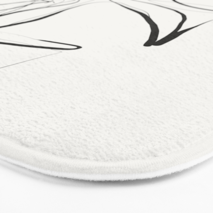 Abstract line art Plant Bath Mat Gallery Image 3
