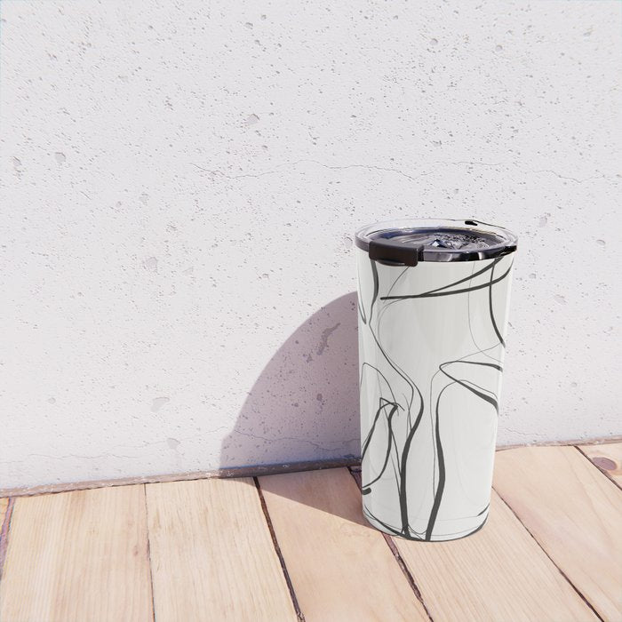 Abstract line art Plant Travel Mug Gallery Image 4