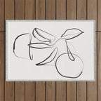 Abstract line art Plant Outdoor Rug Gallery Image 1