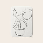 Abstract line art Plant Bath Mat Gallery Image 1