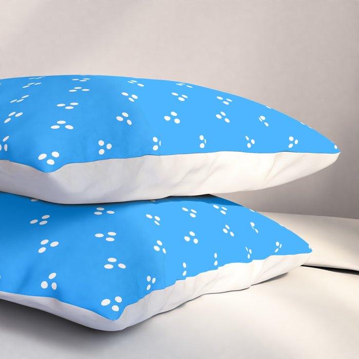 White Dots Pattern On Blue Pillow Sham Gallery Image 3