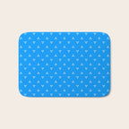 White Dots Pattern On Blue Bath Mat Gallery Image 1