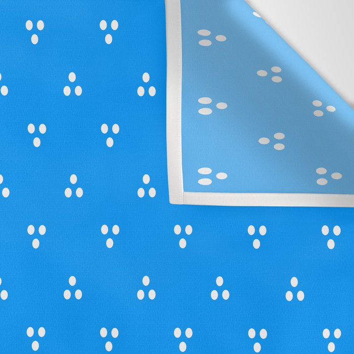 White Dots Pattern On Blue Wall Tapestry Gallery Image 3