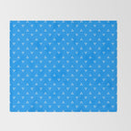 White Dots Pattern On Blue Throw Blanket Gallery Image 2