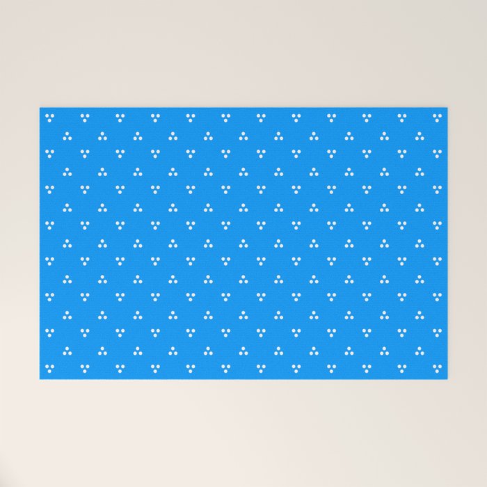 White Dots Pattern On Blue Welcome Mat Gallery Image 1