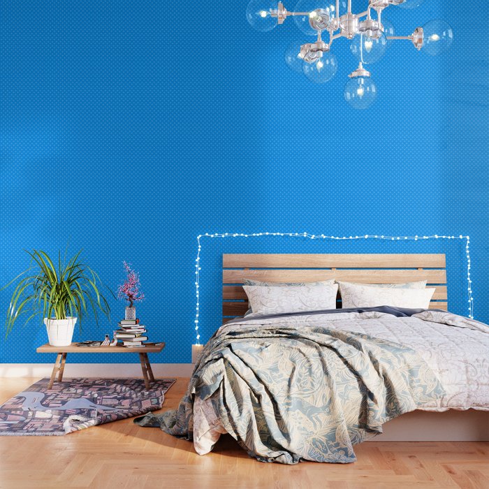 White Dots Pattern On Blue Wallpaper Gallery Image 1