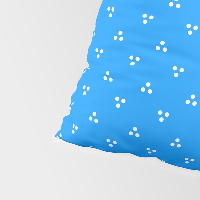 White Dots Pattern On Blue Pillow Sham Gallery Image 4