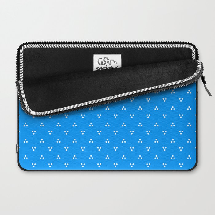 White Dots Pattern On Blue Laptop Sleeve Gallery Image 2