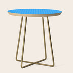 White Dots Pattern On Blue Side Table Gallery Image 1