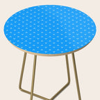 White Dots Pattern On Blue Side Table Gallery Image 2