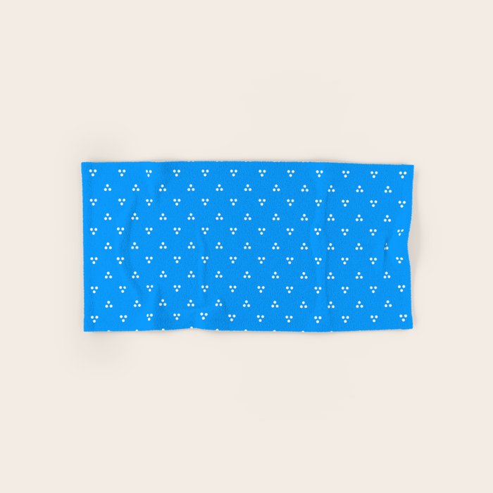 White Dots Pattern On Blue Bath Towel Gallery Image 1