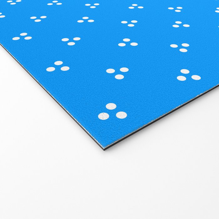 White Dots Pattern On Blue Welcome Mat Gallery Image 2