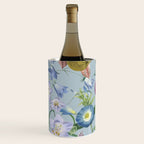 Summer Fruits Botanical Illustration Collage In Blue  Wine Chiller Gallery Image 1