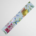 Summer Fruits Botanical Illustration Collage In Blue  Table Runner Gallery Image 3
