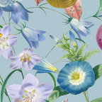 Summer Fruits Botanical Illustration Collage In Blue  Coffee Mug Gallery Image 2