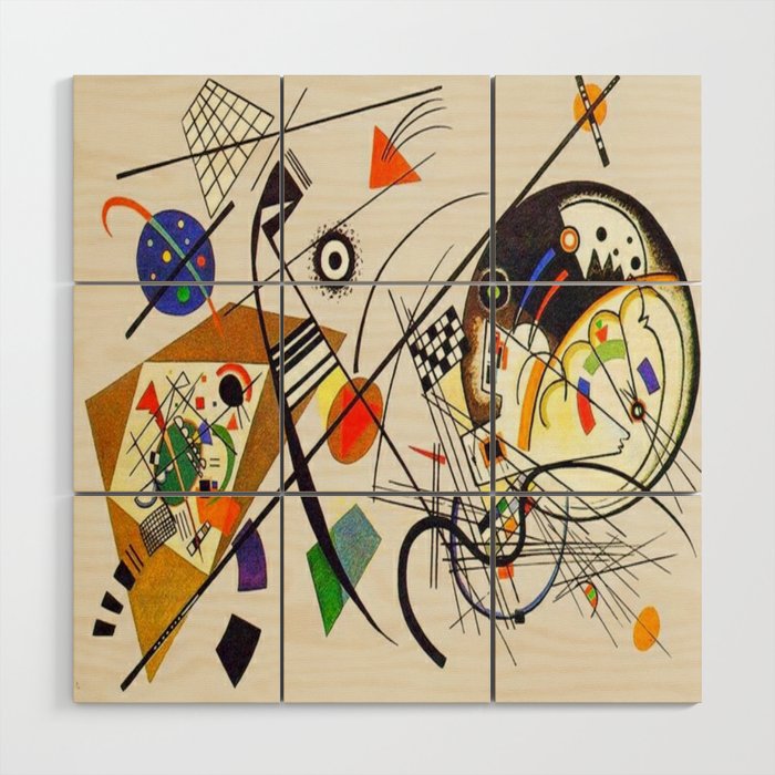 Wassily Kandinsky Transverse Line, No, 01. Wood Wall Art Gallery Image 1