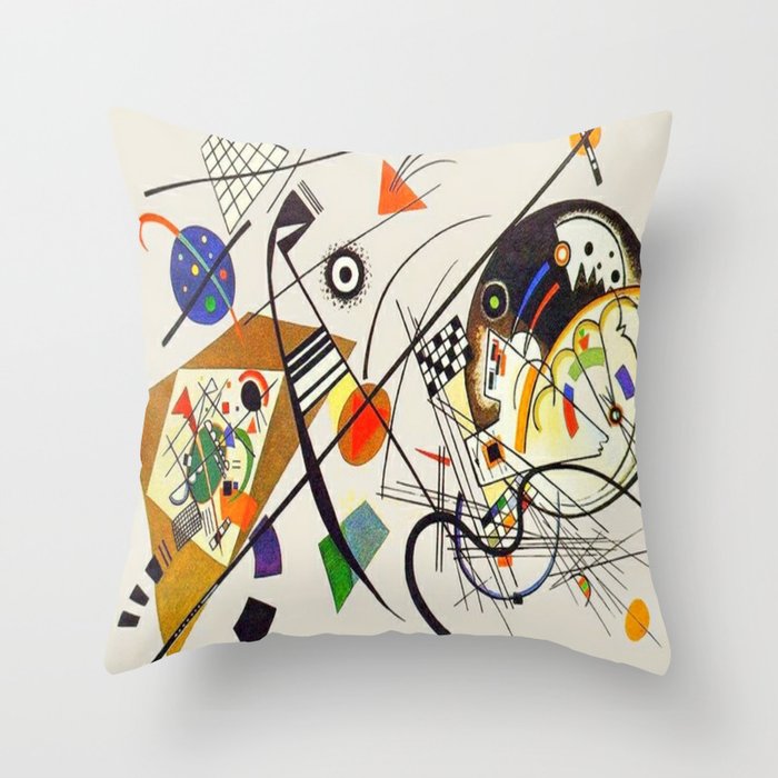 Wassily Kandinsky Transverse Line, No, 01. Throw Pillow Gallery Image 6