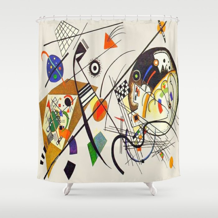 Wassily Kandinsky Transverse Line, No, 01. Shower Curtain Gallery Image 1