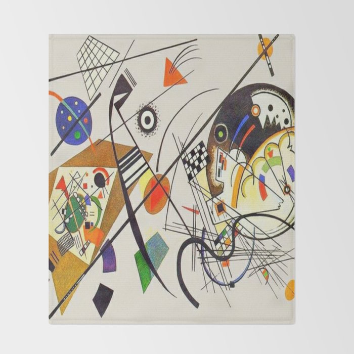 Wassily Kandinsky Transverse Line, No, 01. Throw Blanket Gallery Image 2