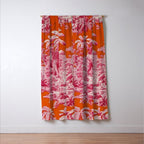 Toile de Jouy - pink and orange Window Curtain Gallery Image 3