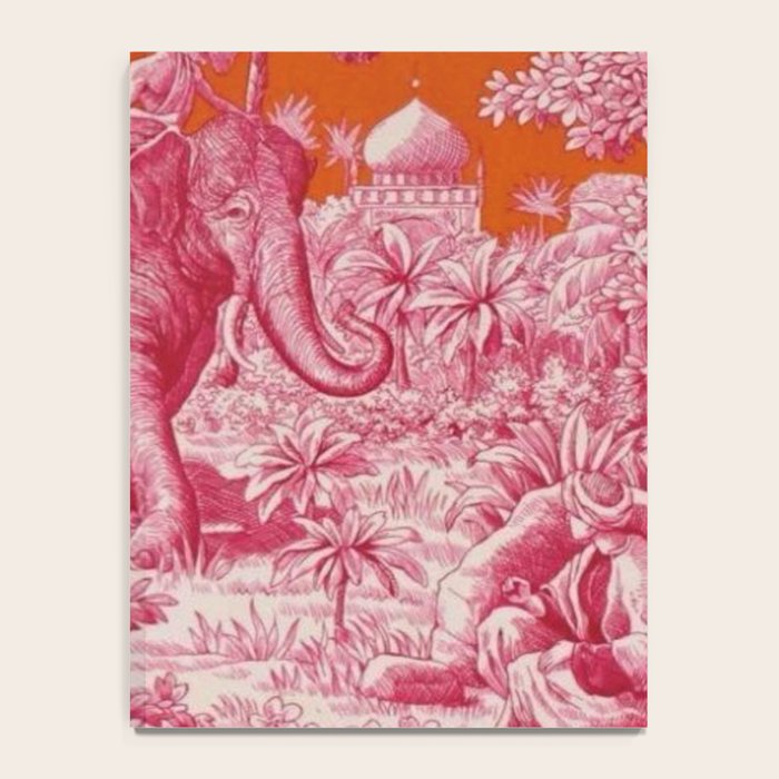 Toile de Jouy - pink and orange Notebook Gallery Image 4