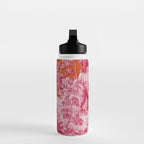 Toile de Jouy - pink and orange Water Bottle Gallery Image 3