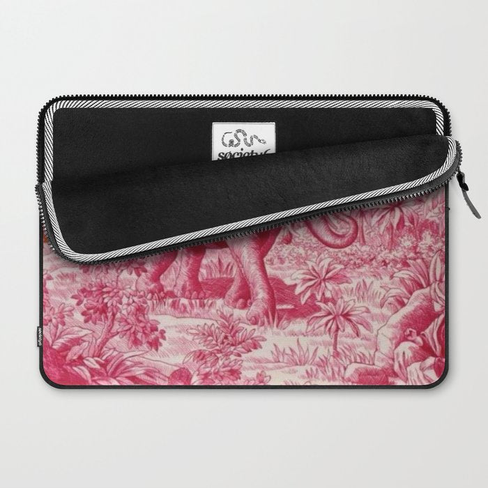 Toile de Jouy - pink and orange Laptop Sleeve Gallery Image 2